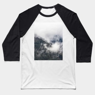 Mist Rolling Through the Foothills Baseball T-Shirt